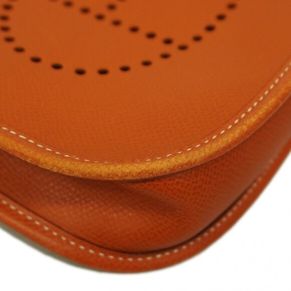 HERMES Shoulder Bag Evelyn TPM Epsom Cognac Engraved Brown - Picture 6 of 13